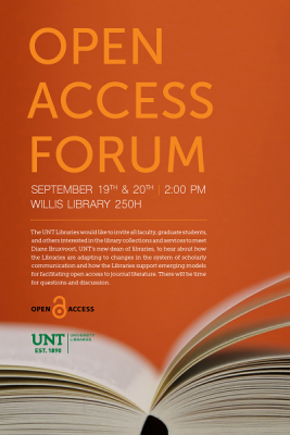 flier for Open Access Forum